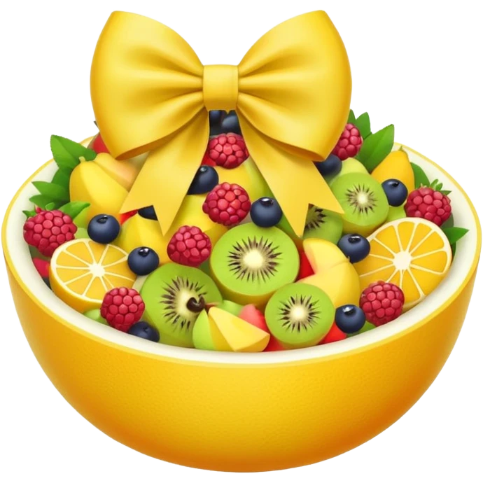 fruit salad yellow bow emoji