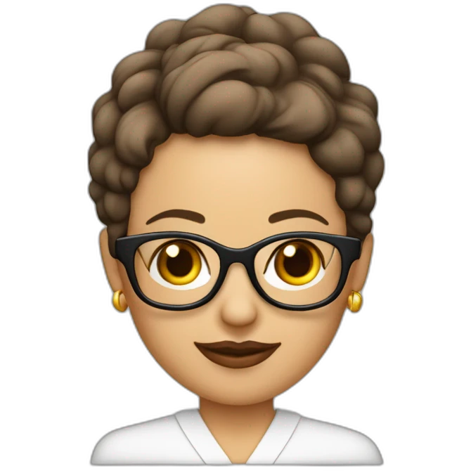 maestra-48 años-con gafas-piel morena emoji