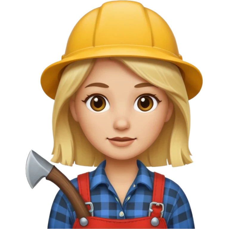lumberjack blonde woman emoji