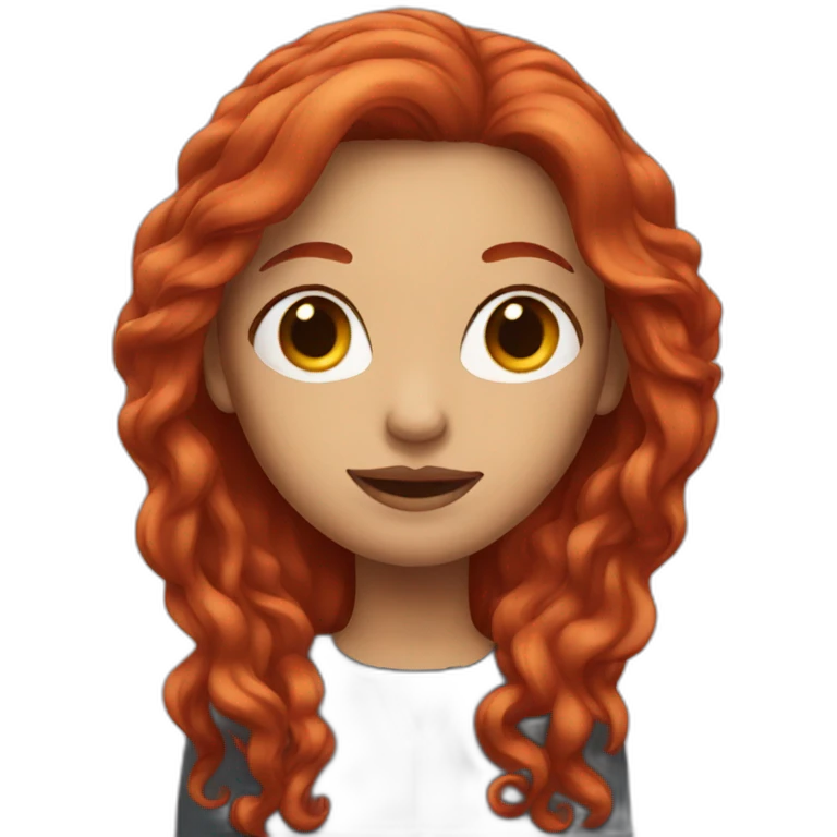 woman with long red hair emoji