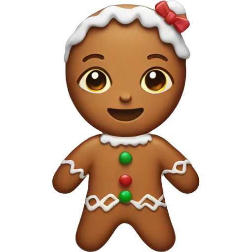 Gingerbread girl emoji