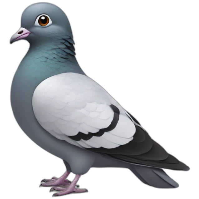 Pigeon smiling emoji
