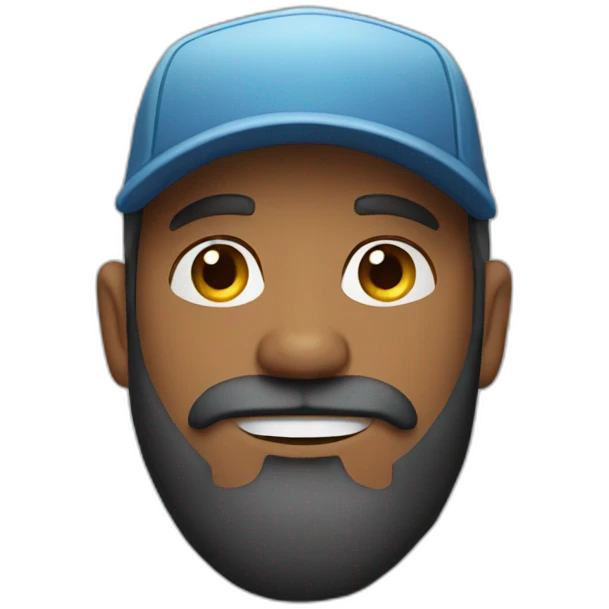 bearded man with truckers cap emoji