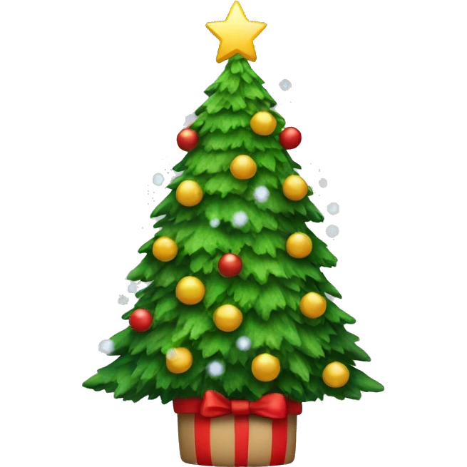 Christmas tree with Santa Clause emoji