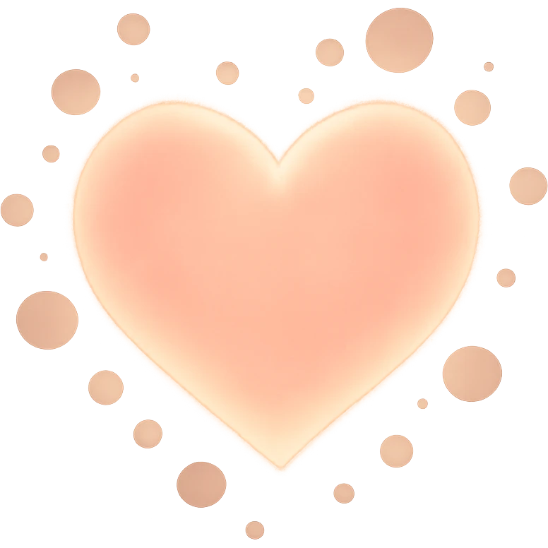 heart with a soft bokeh glow, digital illustration, no background emoji
