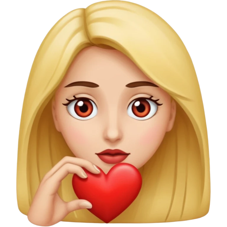 mujer con ojos saltones de corazon mirando hacia la derecha emoji