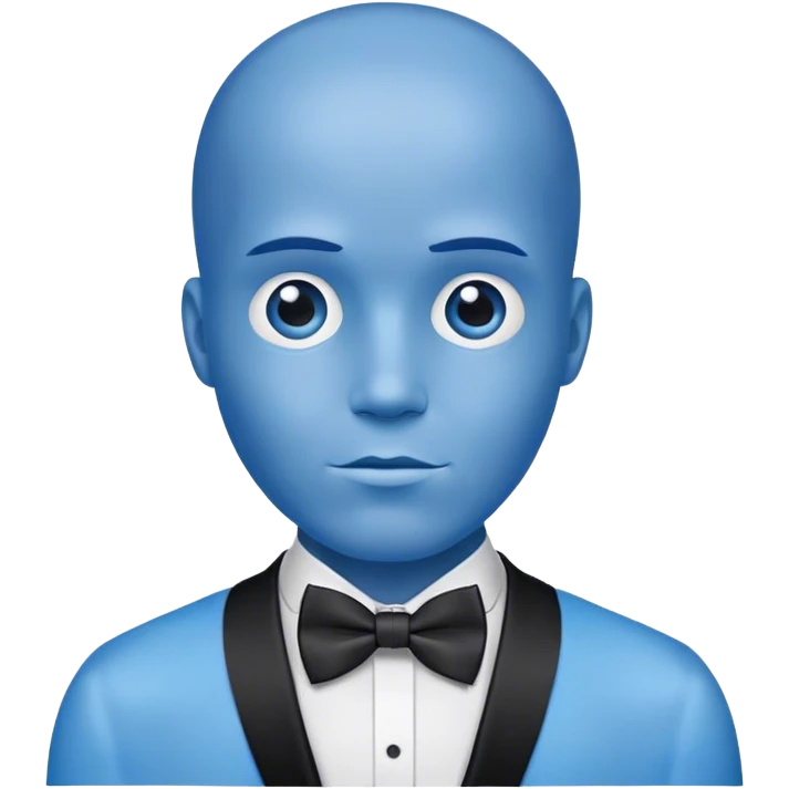 Blue man bow tie emoji