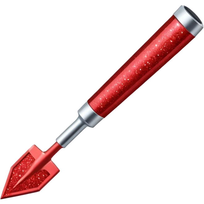red glitter tool office emoji