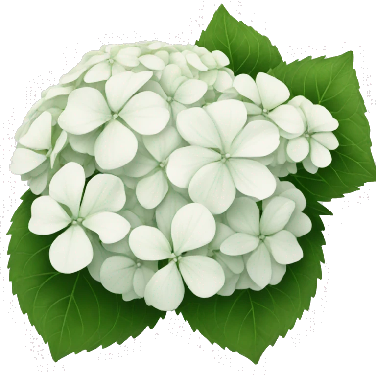white hydrangeas emoji