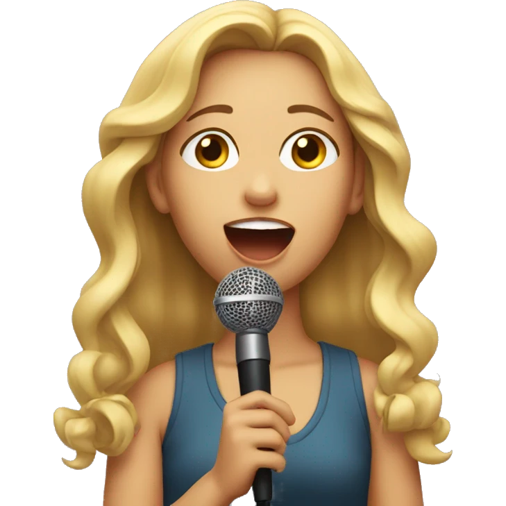 Girl singing  emoji