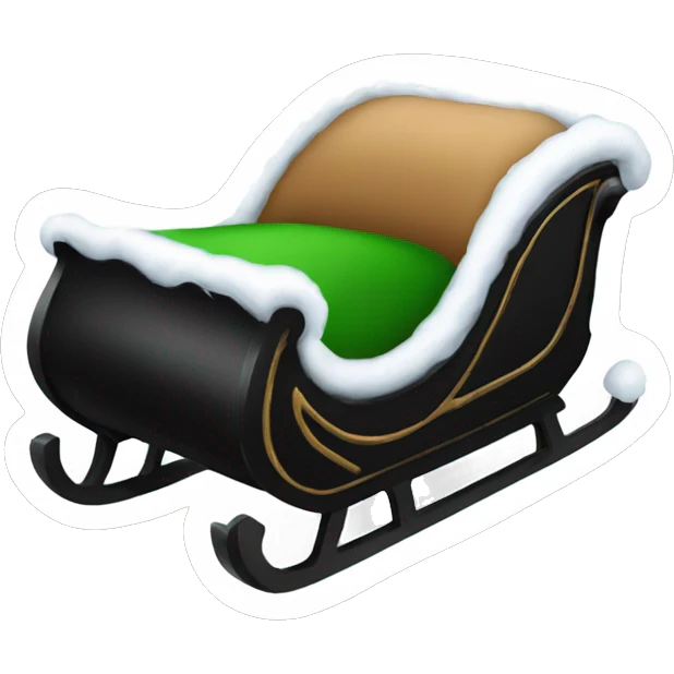 black sleigh emoji
