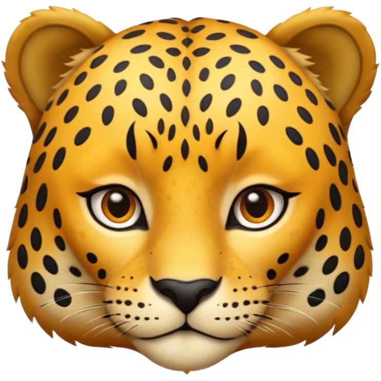 Leopard face with brown eyes 🐆  emoji