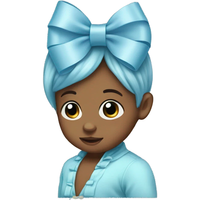 baby blue bow  emoji