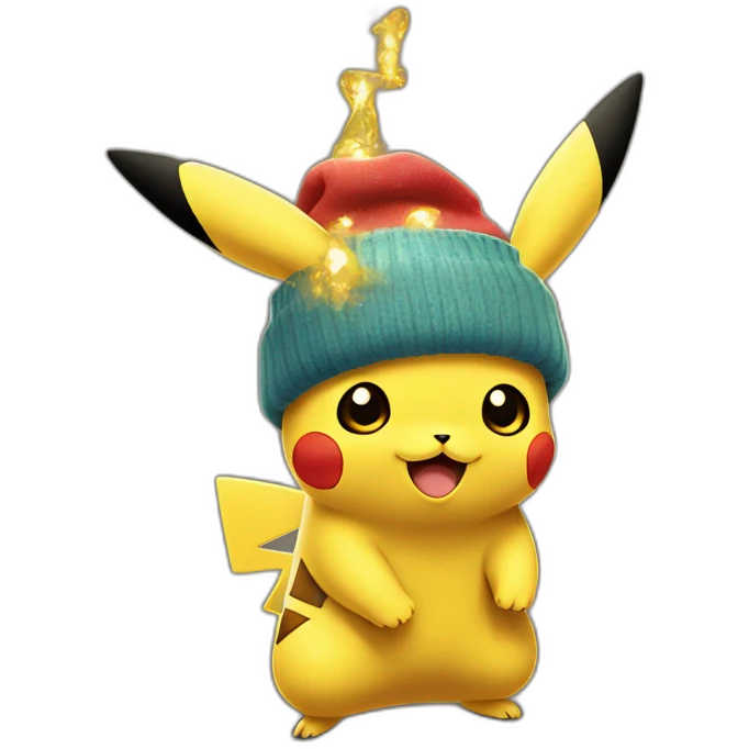 Pikachu qui fait la fête emoji