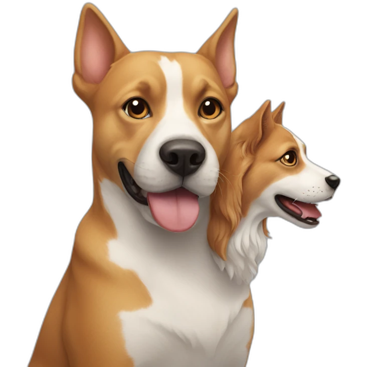cat and dog playing emoji