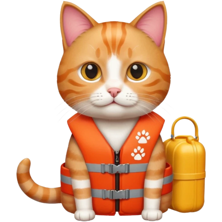 Cat lifeguard emoji