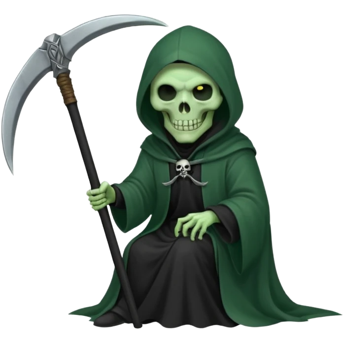 Contemplting reaper in the same form as Evil Kermit's Do It meme emoji