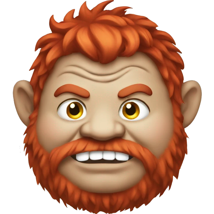 fat troll with red hair emoji