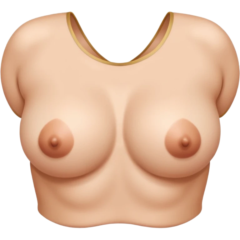 Naked realistic breast close up emoji
