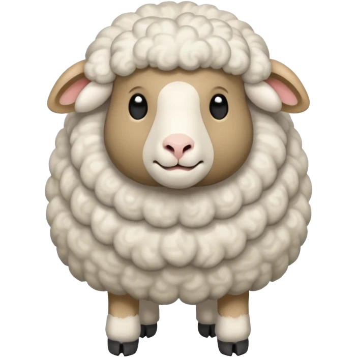 High resolution of A  full body sheep emoji