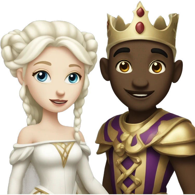 White Princess and white skinned jester emoji