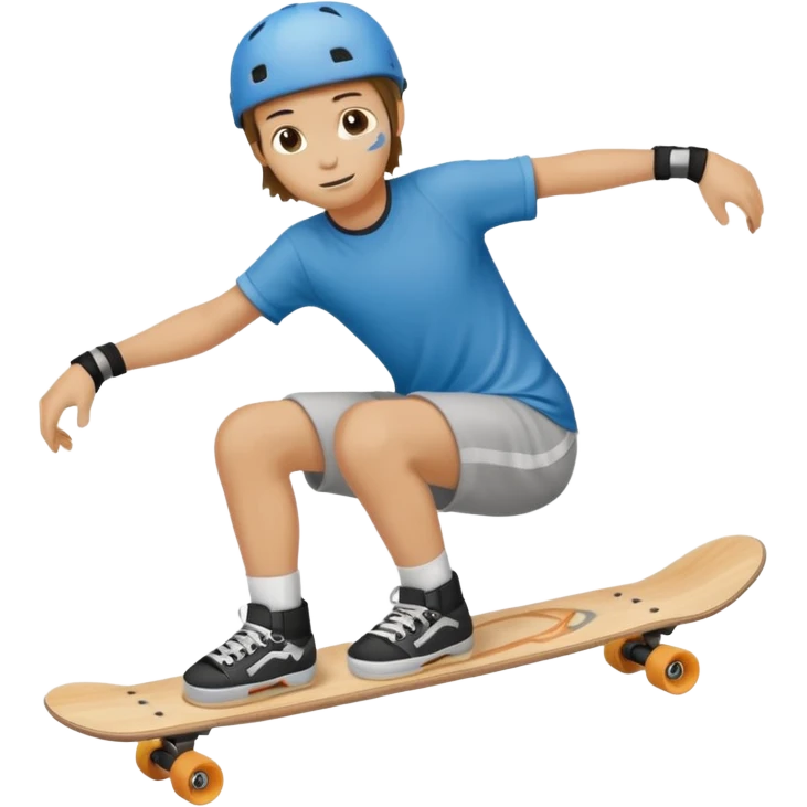 Knee pad skateboarder emoji