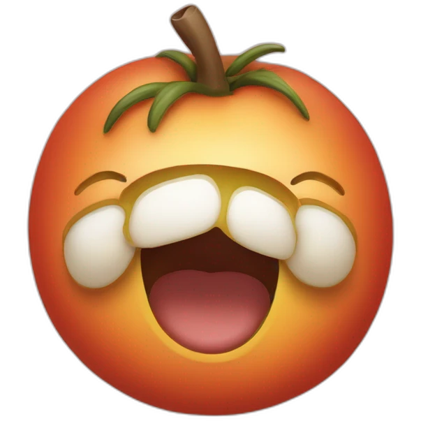 classica emoticon con occhi arrabbiata ma bocca sorridente emoji