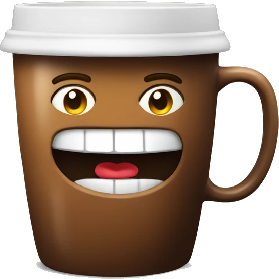 Coffee in a huge mug emoji