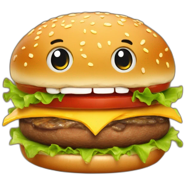 Crasy hamburger emoji