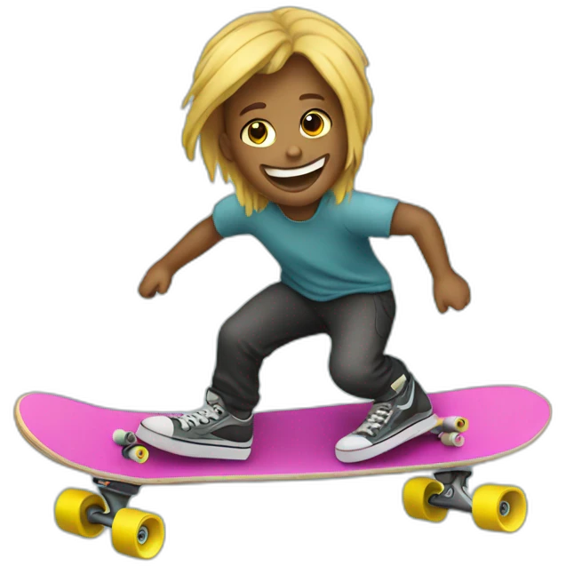 skater with longboard emoji