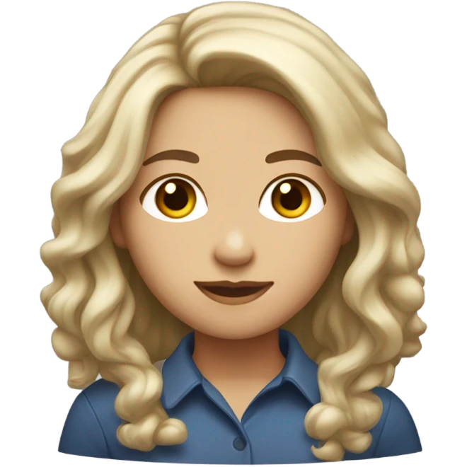 A light skin female with medium hair  emoji