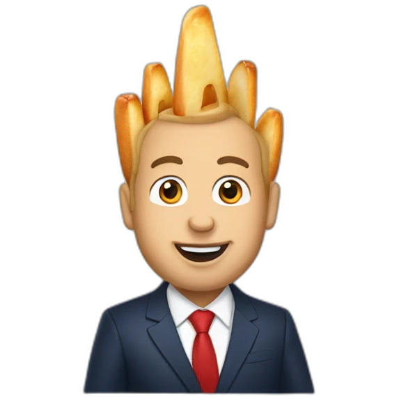 Poutine dans les bras de Macron emoji