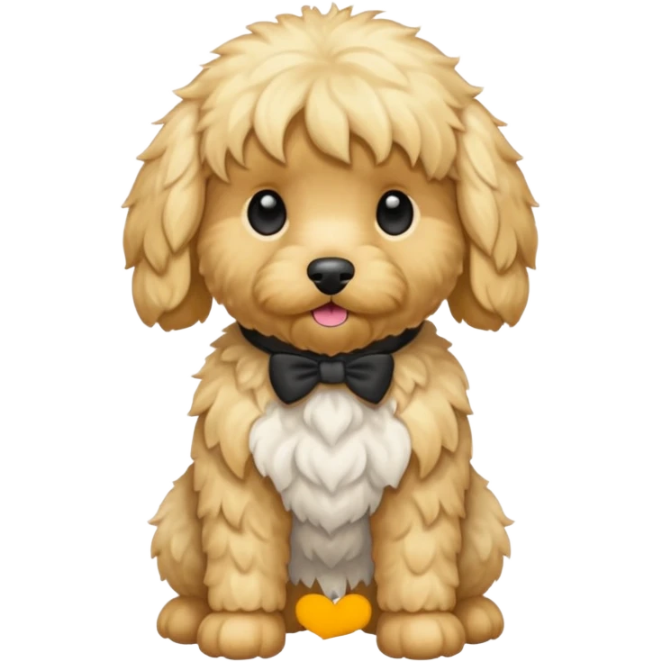 Blonde cockapoo full body emoji
