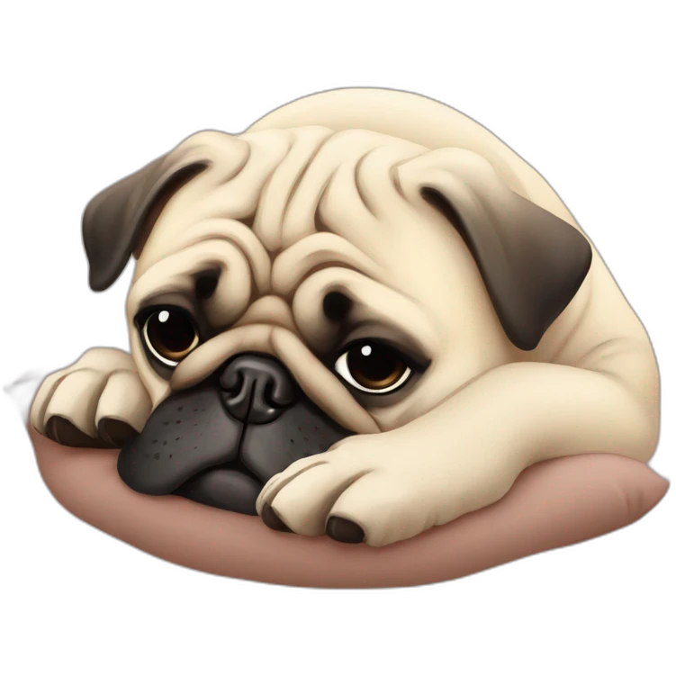 sleepy-hsppy-pug emoji