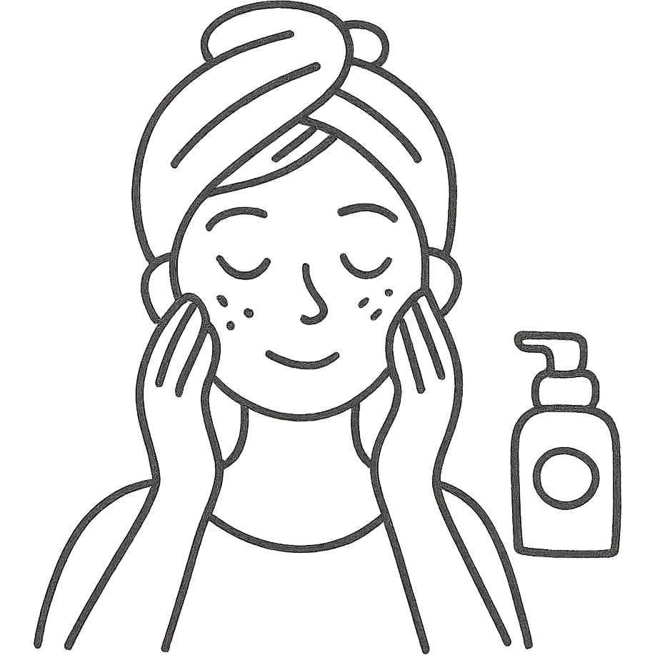 woman skincare routine emoji