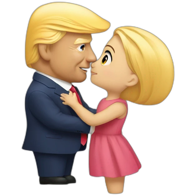 trump kissing his daughter, positivity, inclusiveness emoji