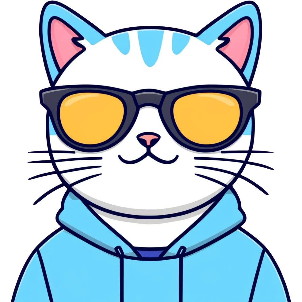 Cat with sunglasses emoji