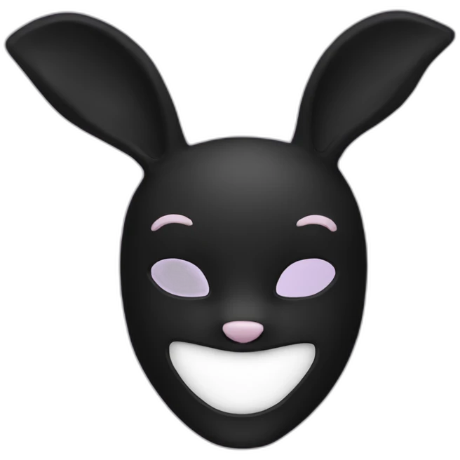 Ariana grande black rabbit mask emoji