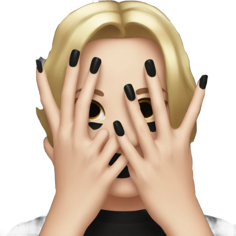 Paints black nails emoji