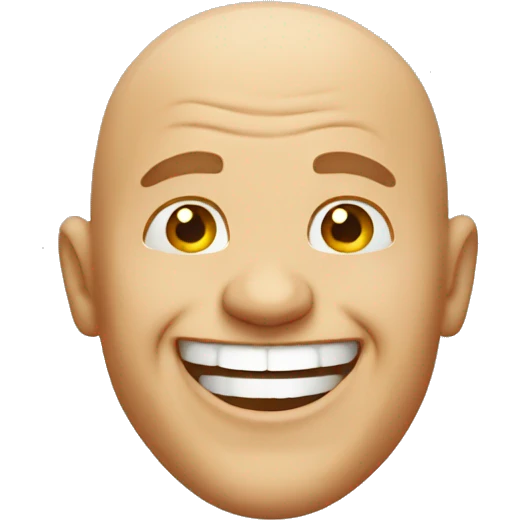 bald guy laughing emoji