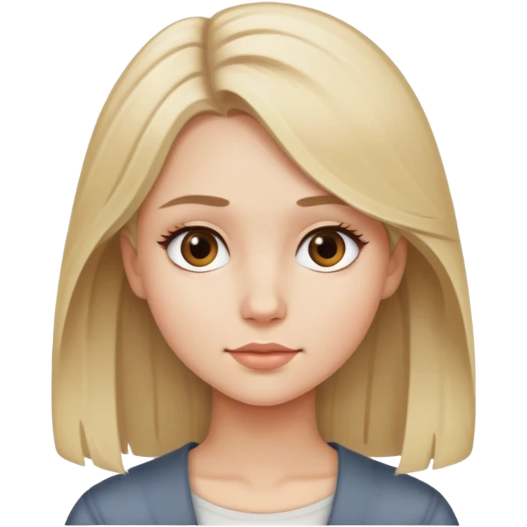 ash Blonde haired girl  emoji