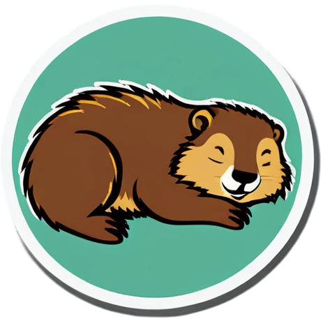 Marmot sleeping Sound alarm emoji
