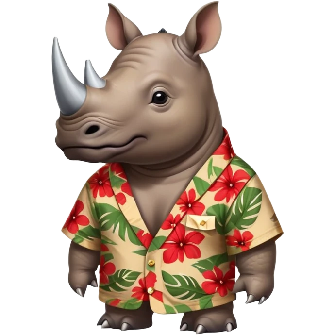  Rhino wearing a Star Wars Hawaiian shirt  emoji