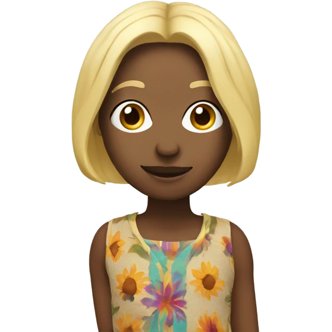 Hippie with blonde bob emoji