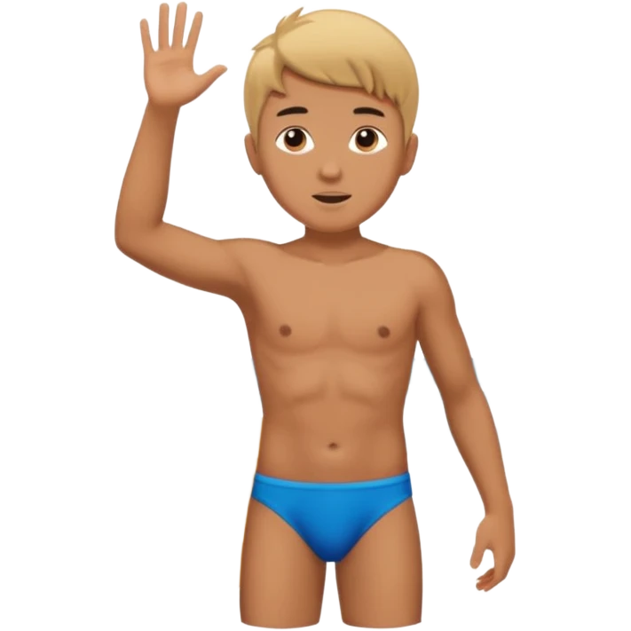 boy in speedo on beach emoji