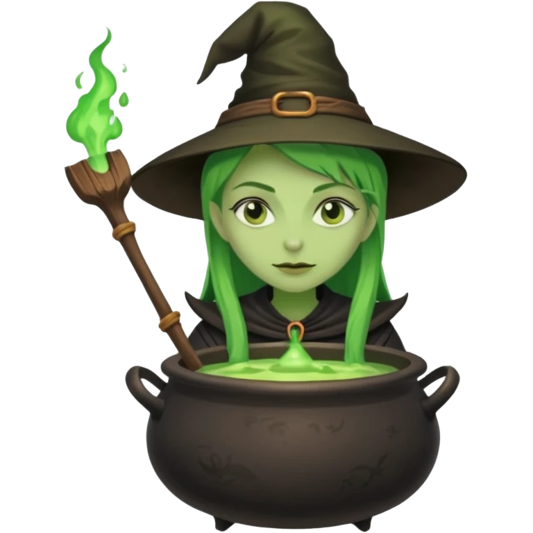 green witch cooking potion emoji