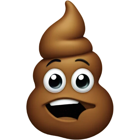 Poop emoji with mom sign  emoji