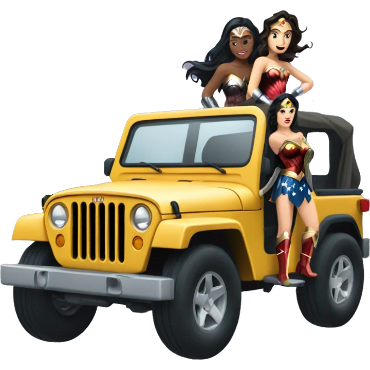  Diana Prince and Wonder woman’s army jeep  emoji