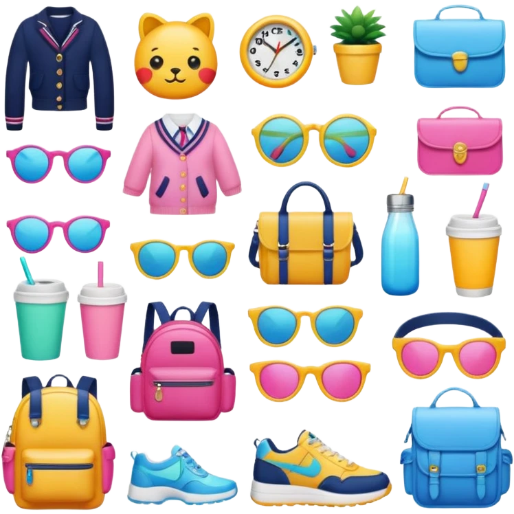 Colourful Preppy aesthetic  emoji