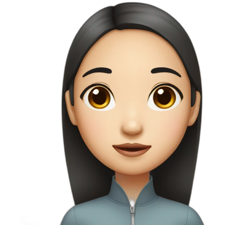 Asian girl with mole on cheek emoji